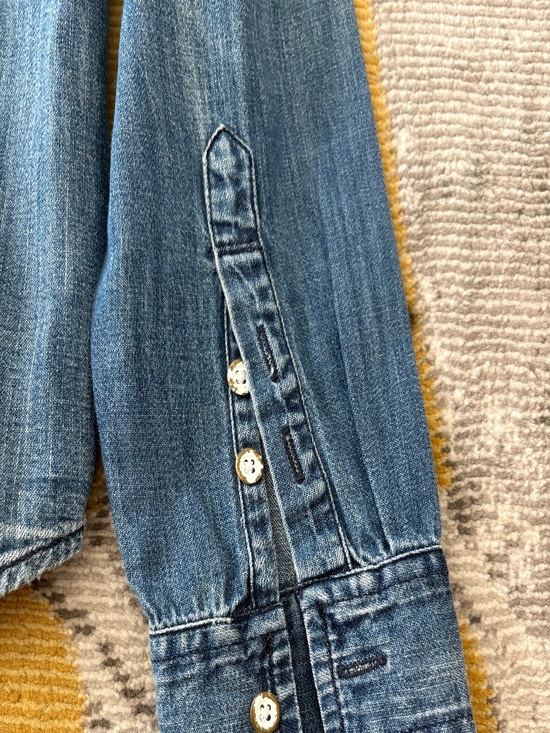 Blue Button Down Top- Madewell - Picture 7 of 8